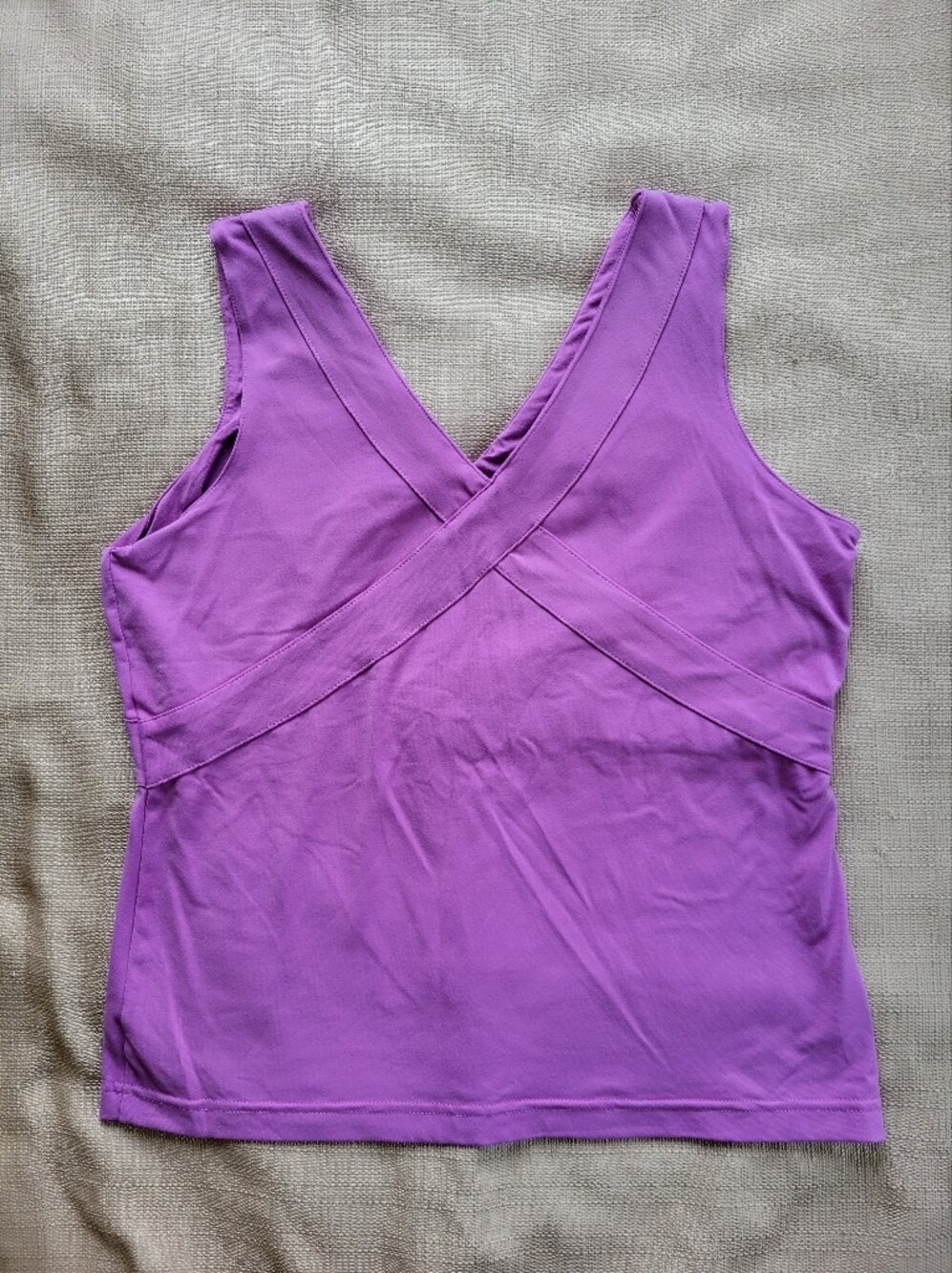 Kyodan Bright Purple Crossover Yoga Tank Top Activewear Fitness Size Large